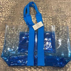 Blue Transparent Tote Bag